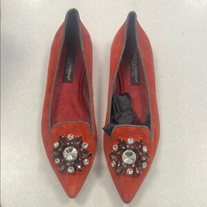 Dolce & Gabbana Women's Red Embellished Flats